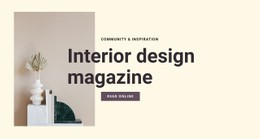 Interior Design Magazine Flexbox Template