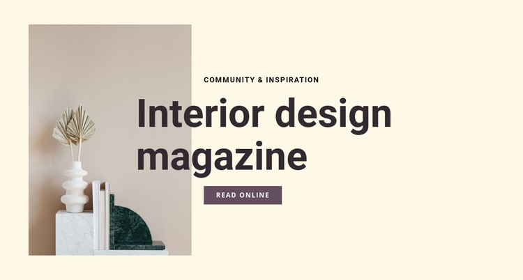 Interior design magazine CSS Template