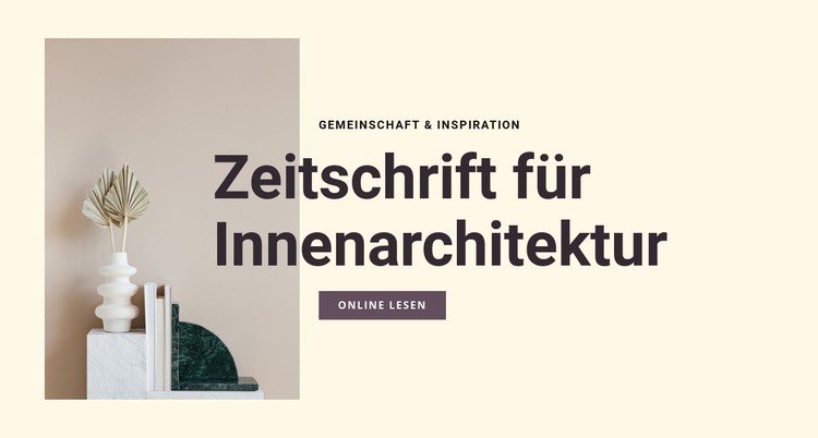 Zeitschrift für Innenarchitektur CSS-Vorlage