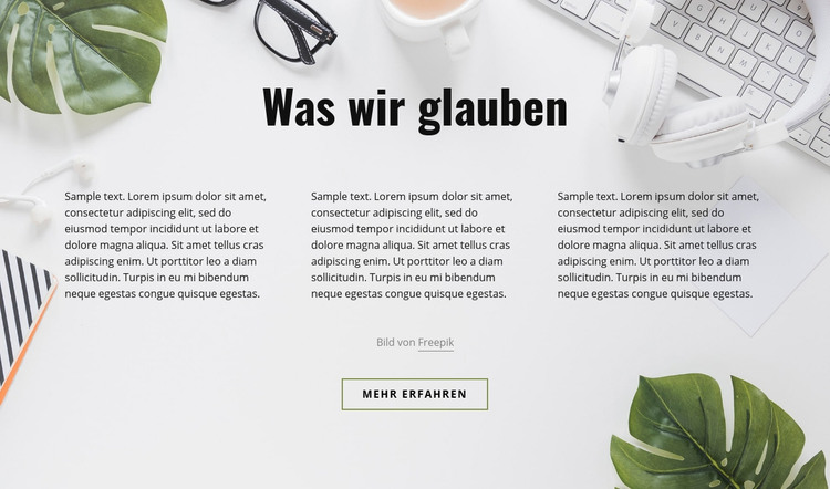 Text auf Bürohintergrund HTML-Vorlage