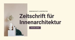 Zeitschrift Für Innenarchitektur - HTML5-Vorlage