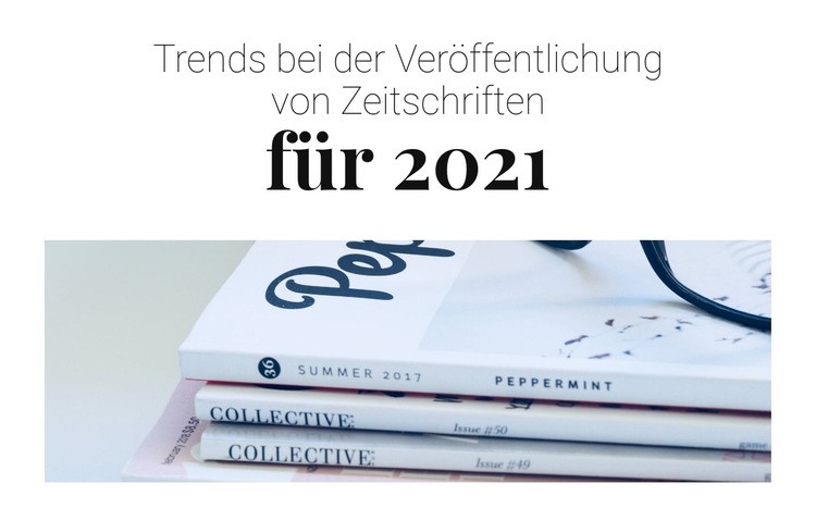 Trends bei der Veröffentlichung von Zeitschriften Vorlage