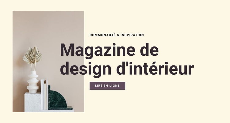 Magazine de design d'intérieur Modèles de constructeur de sites Web