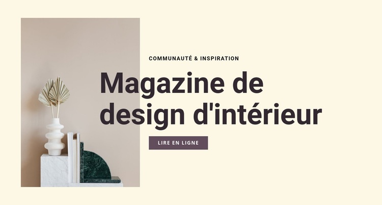 Magazine de design d'intérieur Créateur de site Web HTML