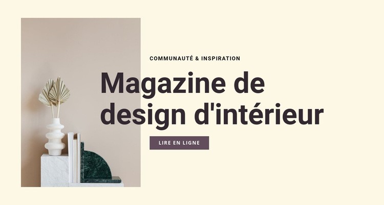 Magazine de design d'intérieur Maquette de site Web