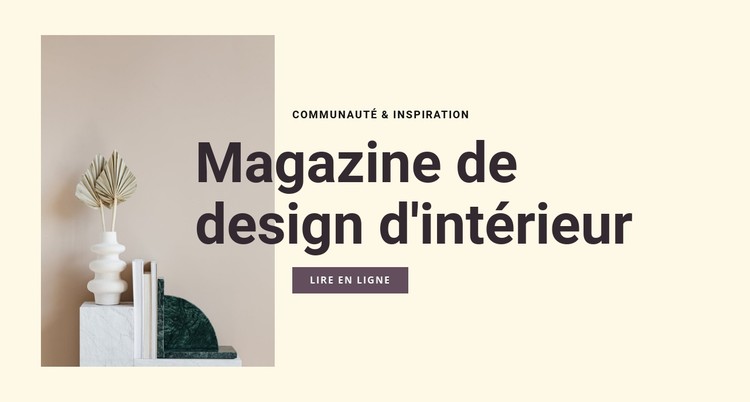 Magazine de design d'intérieur Modèle CSS