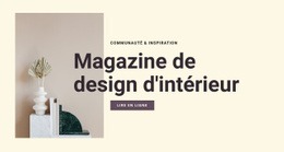 Magazine De Design D'Intérieur Un Modèle De Page