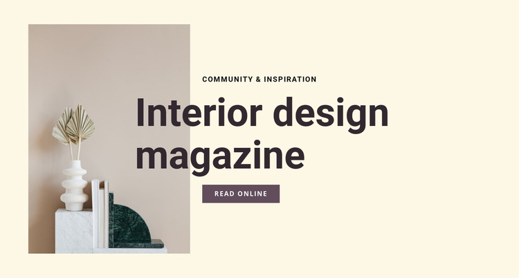 Interior design magazine Html Website Builder
