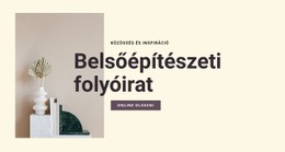 Belsőépítészeti Folyóirat – Testreszabható Sablon