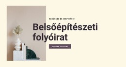 Lenyűgöző Webdizájn Belsőépítészeti Folyóirat Számára