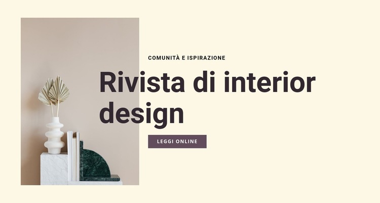 Rivista di interior design Costruttore di siti web HTML