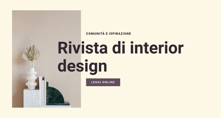 Rivista di interior design Progettazione di siti web