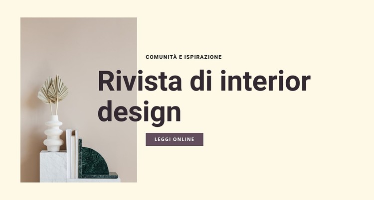 Rivista di interior design Modello CSS