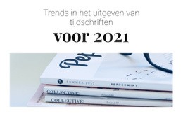 Beste Bestemmingspagina-Ontwerp Voor Trends In Het Uitgeven Van Tijdschriften