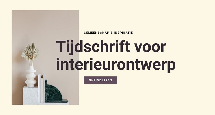 Tijdschrift voor interieurontwerp Bestemmingspagina