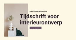 Tijdschrift Voor Interieurontwerp - HTML-Website-Indeling