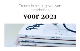 Platformsjabloon Lanceren Voor Trends In Het Uitgeven Van Tijdschriften