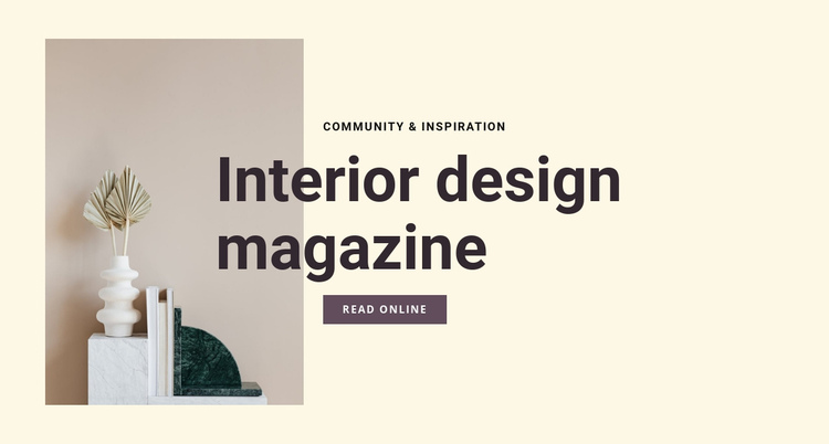 Interior design magazine One Page Template