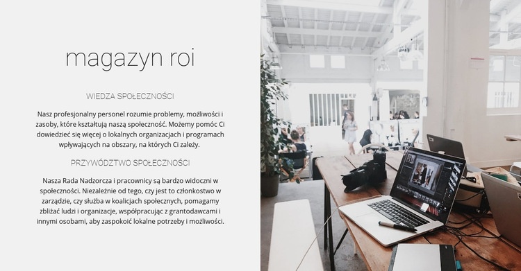 Zespół magazynu Projekt strony internetowej