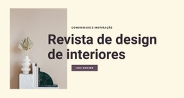 Revista De Design De Interiores - Design HTML Page Online