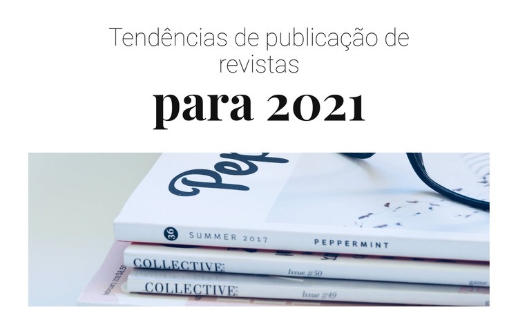 Tendências de publicação de revistas Modelo