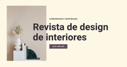 Revista De Design De Interiores Um Modelo De Página