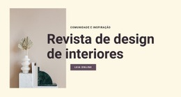 SEO Da Página De Destino Para Revista De Design De Interiores