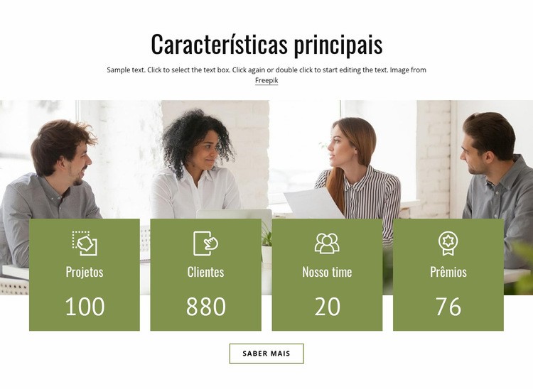 Trabalhamos com empresas ambiciosas Landing Page