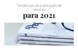 Tendências De Publicação De Revistas - Funcionalidade Do Tema WordPress