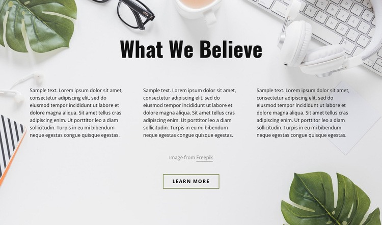 Text on office background Squarespace Template Alternative