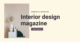 Interior Design Magazine - Beautiful Web Page Design