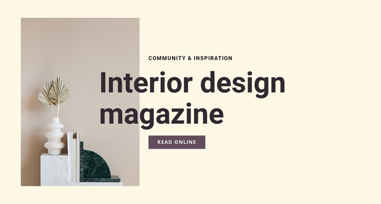 Interior design magazine Web Page Design