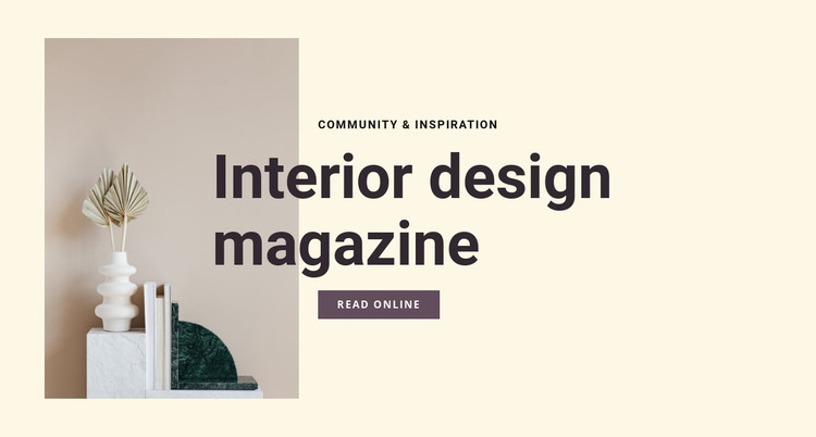 Interior design magazine Website Mockup