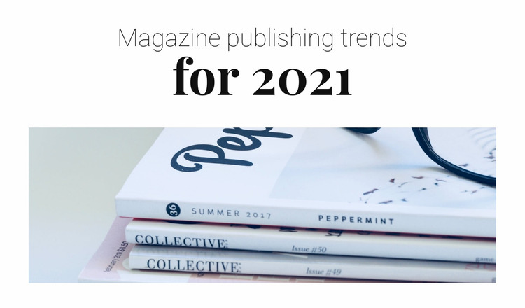 Magazine publishing trends Website Mockup