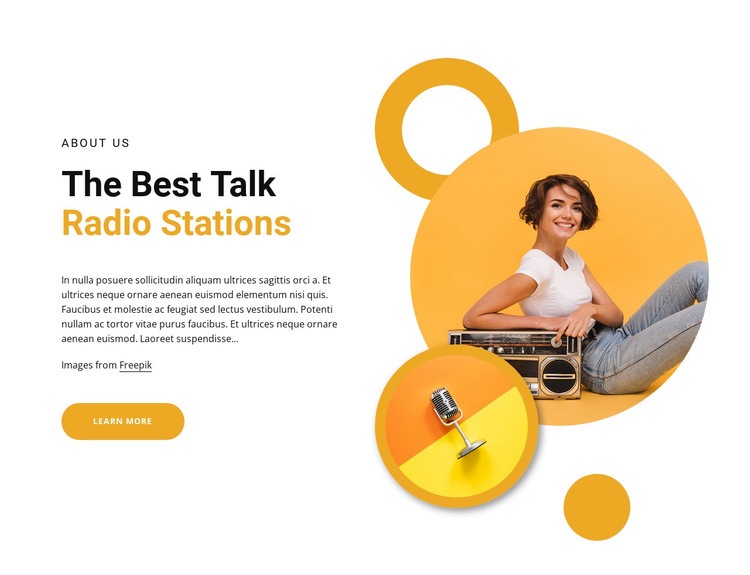 Nejlepší talk rozhlasové stanice Html Website Builder