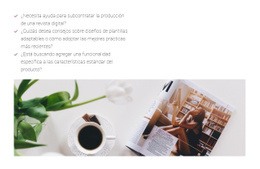 Trabajando En Una Revista De Moda - Funcionalidad Del Creador De Sitios Web