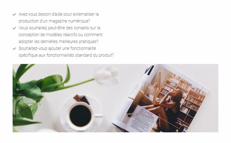 Travailler dans un magazine de mode Conception de site Web