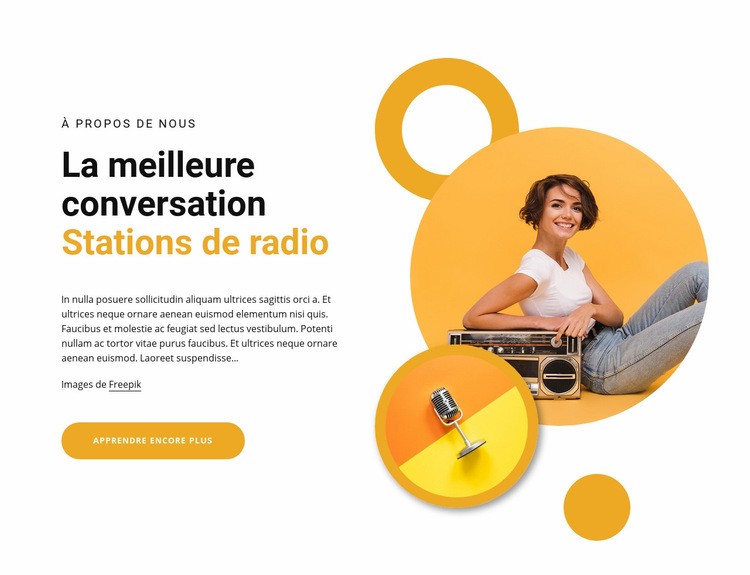 Meilleures stations de radio de discussion Conception de site Web