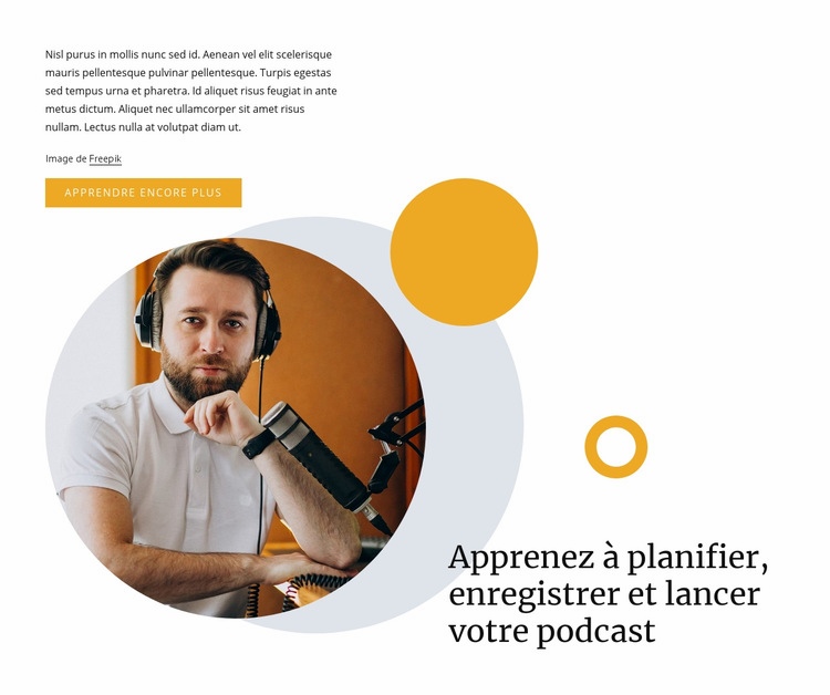 Enregistrez votre podcast Créateur de site Web HTML