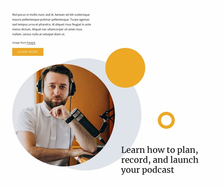 Record your podcast Homepage Design