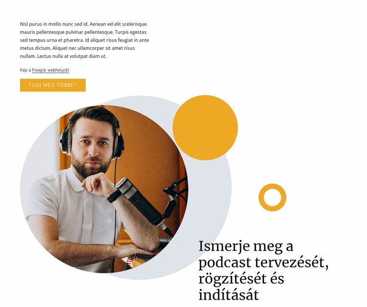 Rögzítse podcastját CSS sablon