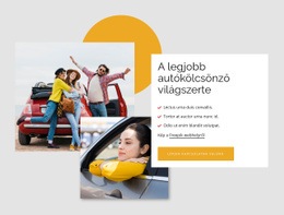 A Világ Legjobb Autókölcsönzője - HTML Webhelysablon