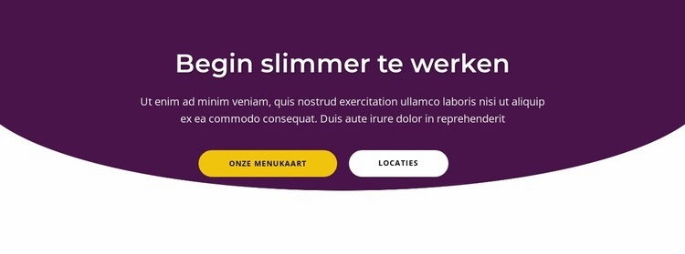 Begin slimmer te werken Html Website Builder