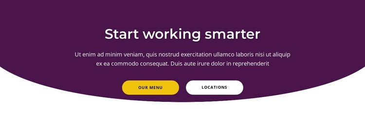 Start working smarter One Page Template