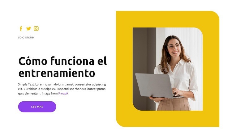 como es el entrenamiento Creador de sitios web HTML