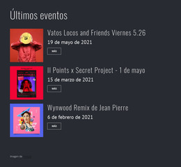 Últimos Eventos De Fiesta: Plantilla De Sitio Web HTML