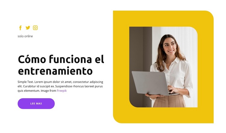 como es el entrenamiento Plantilla HTML