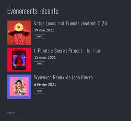 Derniers Événements De Fête : Modèle D'Une Page Facile À Utiliser