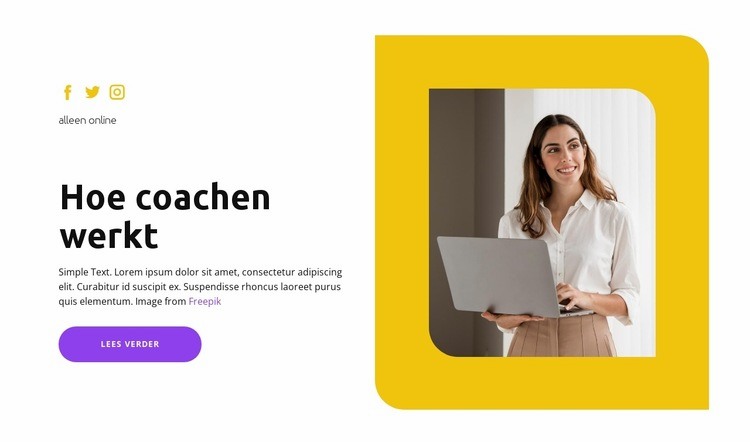 Hoe gaat het met de opleiding Website mockup