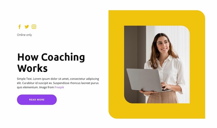 How is the training Website Mockup